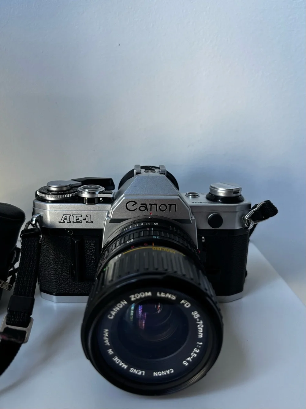 Canon AE-1 with Zoom Lens and Strap